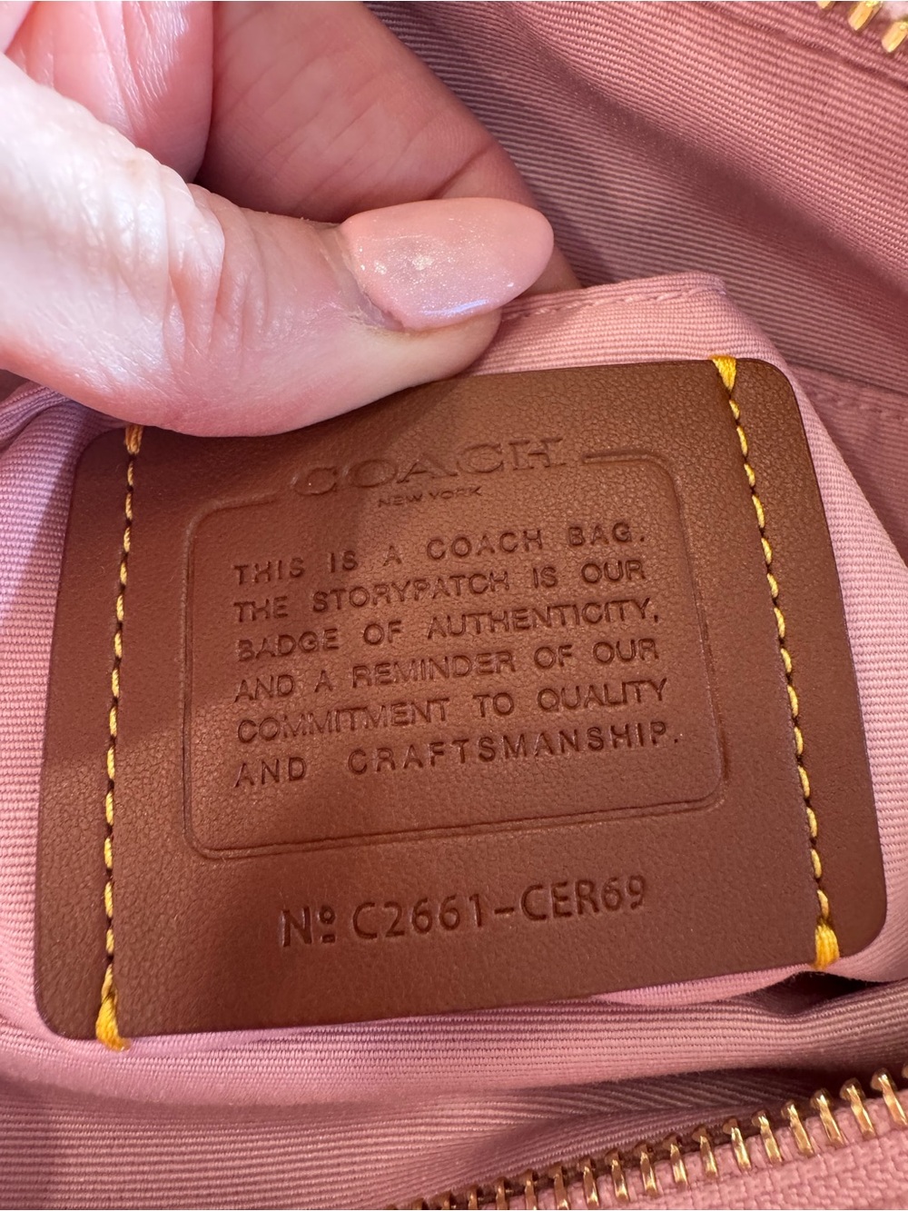 🌸COACH Carey Crossbody Bag in Signature Pink Denim Gold Hardware styleCER69 NWT - Picture 9 of 12